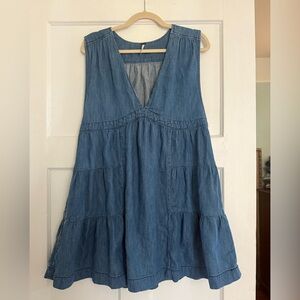 Free People Blue Denim Dress